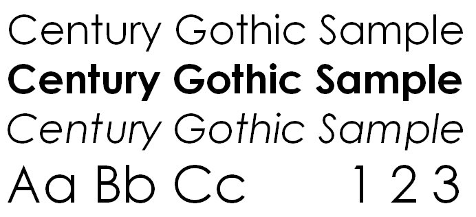 Schriftart Century Gothic Download Mac